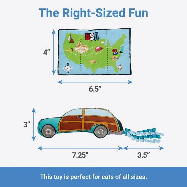 Frisco Road Trip Cruisin' Plush Cat Toy with Catnip, 2 count 4 Frisco Road Trip Cruisin' Plush Cat Toy with Catnip, 2 count - Image 2