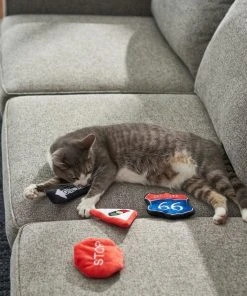 Frisco Road Trip Traffic Signs Plush Cat Toy with Catnip, 4 count -Frisco Sales 2024 262024 PT3. SY630 V1618598335