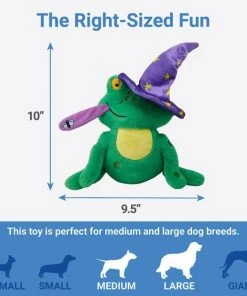 Frisco Magic Wizard Frog Plush Squeaky Dog Toy -Frisco Sales 2024 265588 PT1. SY630 V1623352151