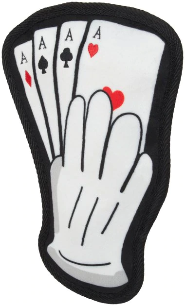 Frisco Magic Lucky Aces Flat Plush Squeaky Dog Toy 3 Frisco Magic Lucky Aces Flat Plush Squeaky Dog Toy