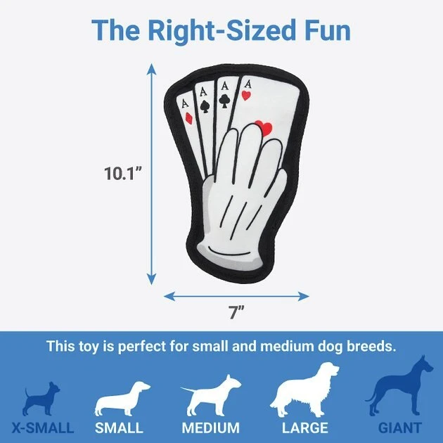 Frisco Magic Lucky Aces Flat Plush Squeaky Dog Toy 4 Frisco Magic Lucky Aces Flat Plush Squeaky Dog Toy - Image 2
