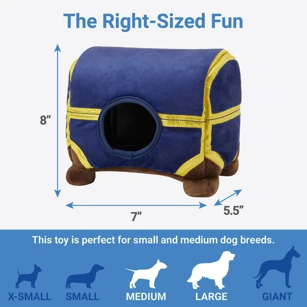 Frisco Magic Chest Hide & Seek Puzzle Plush Squeaky Dog Toy 4 Frisco Magic Chest Hide & Seek Puzzle Plush Squeaky Dog Toy - Image 2