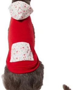 Frisco Floral Accent Dog & Cat Hoodie, Red -Frisco Sales 2024 268042 PT3. SY630 V1637656011
