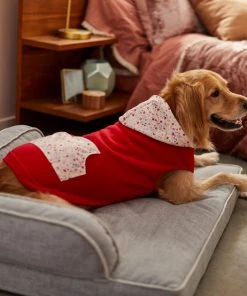Frisco Floral Accent Dog & Cat Hoodie, Red -Frisco Sales 2024 268042 PT8. SY630 V1629758830