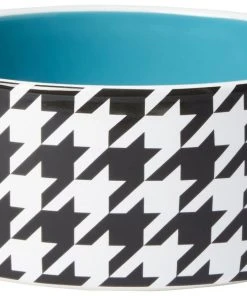 Frisco Houndstooth Non-skid Ceramic Dog Bowl