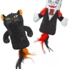 Frisco Vampire & Black Cat Plush Kicker Cat Toy with Catnip, 2 count