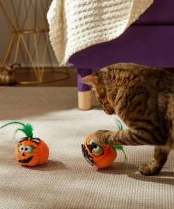 Frisco Halloween Nerdy Jack-o-Lanterns Plush Cat Toy with Catnip, 2 count -Frisco Sales 2024 270313 PT3. SY630 V1624824951