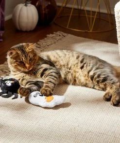 Frisco Halloween Spider & Ghost Plush Cat Toy with Catnip, 2 count -Frisco Sales 2024 270315 PT3. SY630 V1624817028