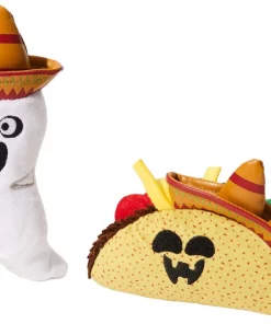 Frisco Halloween Fiesta Ghost & Taco Plush Cat Toy with Catnip, 2 count