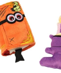 Frisco Halloween Monster Book & Candle Plush Cat Toy with Catnip, 2 count