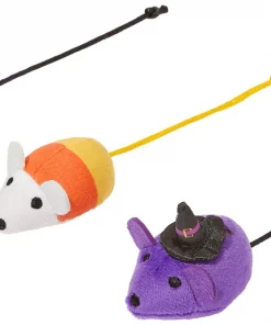 Frisco Halloween Mice Plush Cat Toy with Catnip, 3 count