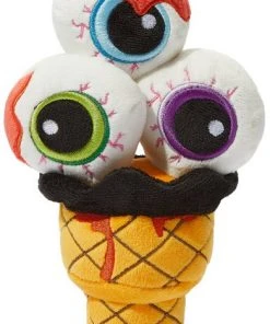 Frisco Halloween Eyeball Ice Cream Plush Squeaky Dog Toy