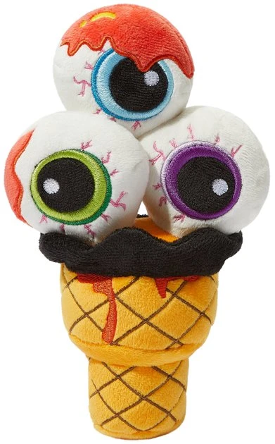 Frisco Halloween Eyeball Ice Cream Plush Squeaky Dog Toy 3 Frisco Halloween Eyeball Ice Cream Plush Squeaky Dog Toy