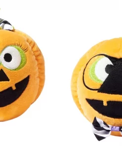 Frisco Halloween Nerdy Jack-o-Lanterns Plush Squeaky Dog Toy, 2 count
