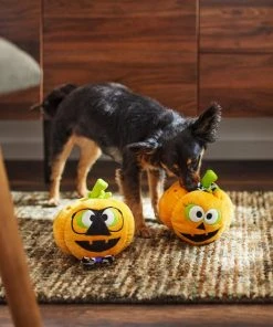 Frisco Halloween Nerdy Jack-o-Lanterns Plush Squeaky Dog Toy, 2 count -Frisco Sales 2024 270431 PT3. SY630 V1624817796
