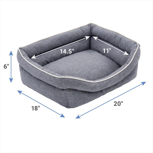 Frisco Chambray Double Bolster Cat & Dog Bed 4 Frisco Chambray Double Bolster Cat & Dog Bed - Image 2