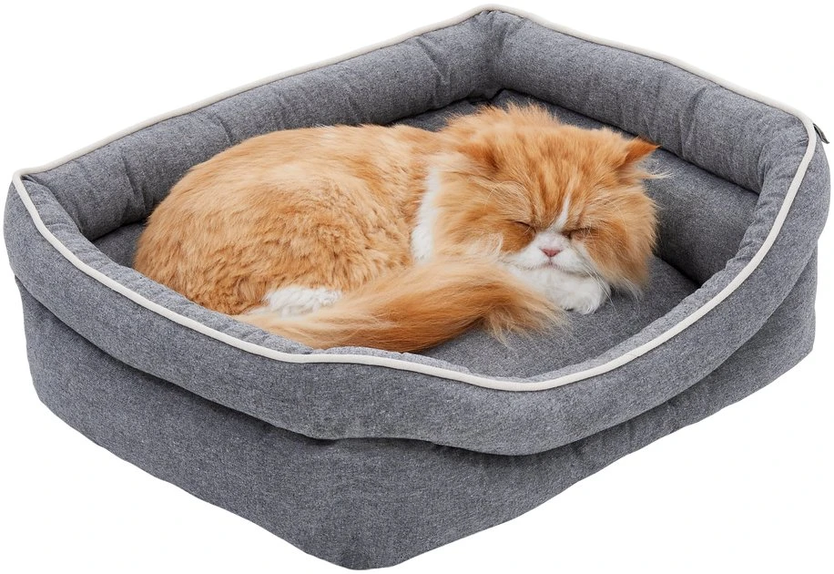 Frisco Chambray Double Bolster Cat & Dog Bed 5 Frisco Chambray Double Bolster Cat & Dog Bed - Image 3