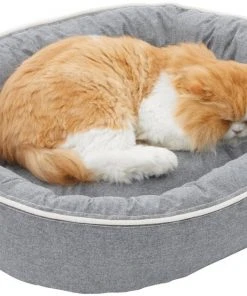 Frisco Chambray Oval Bolster Cat & Dog Bed -Frisco Sales 2024 270921 PT3. SY630 V1626294135