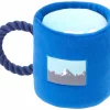 Frisco Camping Mug Plush with Rope Squeaky Dog Toy