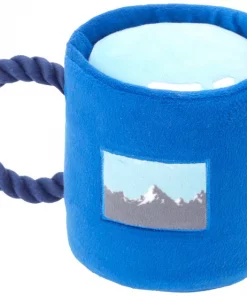 Frisco Camping Mug Plush with Rope Squeaky Dog Toy