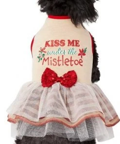 Frisco Kiss Me Under the Mistletoe Dog & Cat Dress -Frisco Sales 2024 276335 PT3. SY630 V1637685458