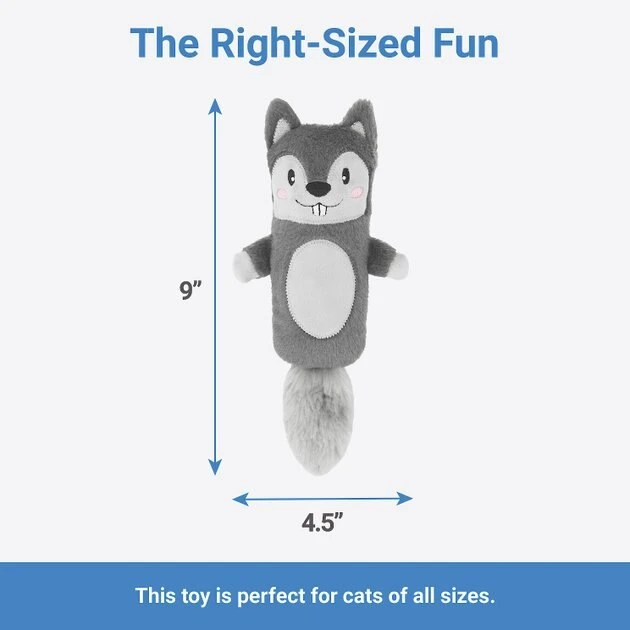 Frisco Camping Squirrel Kicker Cat Toy with Catnip 4 Frisco Camping Squirrel Kicker Cat Toy with Catnip - Image 2