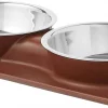 Frisco Double Stainless Steel Dog & Cat Bowl with Silicone Mat -Frisco Sales 2024 277551 MAIN. SY630 V1627933884