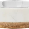 Frisco Marble Design Stainless Steel Dog & Cat Bowl with Wooden Base -Frisco Sales 2024 277554 MAIN. SY630 V1627933911
