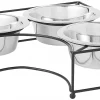 Frisco Straight Triple Corner Feeder Dog & Cat Stainless Steel Bowl -Frisco Sales 2024 277561 MAIN. SY630 V1627933339