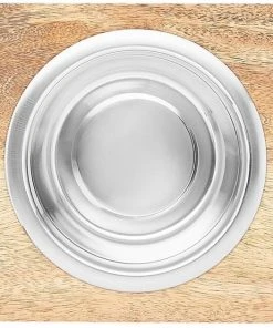 Frisco Dark Wooden Triple Elevated Stainless Steel Dog & Cat Bowl -Frisco Sales 2024 277570 PT4. SY630 V1627935376