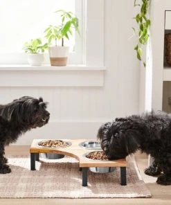 Frisco Corner Wooden Triple Elevated Dog & Cat Bowls -Frisco Sales 2024 277573 PT2. SY630 V1630346615