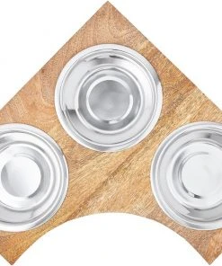 Frisco Corner Wooden Triple Elevated Dog & Cat Bowls -Frisco Sales 2024 277573 PT4. SY630 V1627935017