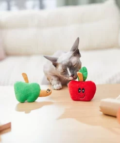 Frisco Teacher's Apple Plush Cat Toy with Catnip, 2 count -Frisco Sales 2024 279415 PT3. SY630 V1628191473