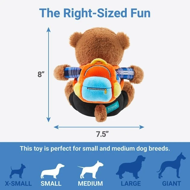Frisco Bear Plush Squeaky Dog Toy 4 Frisco Bear Plush Squeaky Dog Toy - Image 2