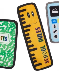 Frisco Essentials Flat Plush Squeaky Dog Toy, 3 count