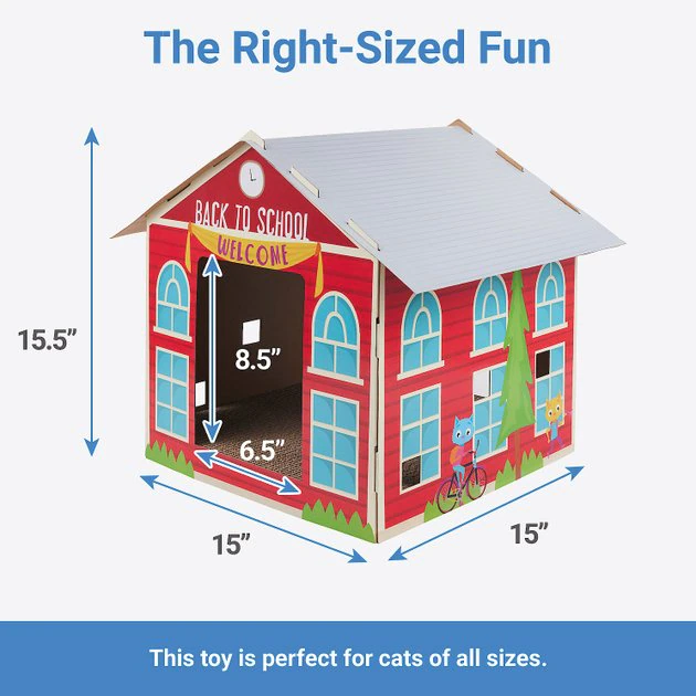 Frisco School House Cardboard Cat Toy 4 Frisco School House Cardboard Cat Toy - Image 2