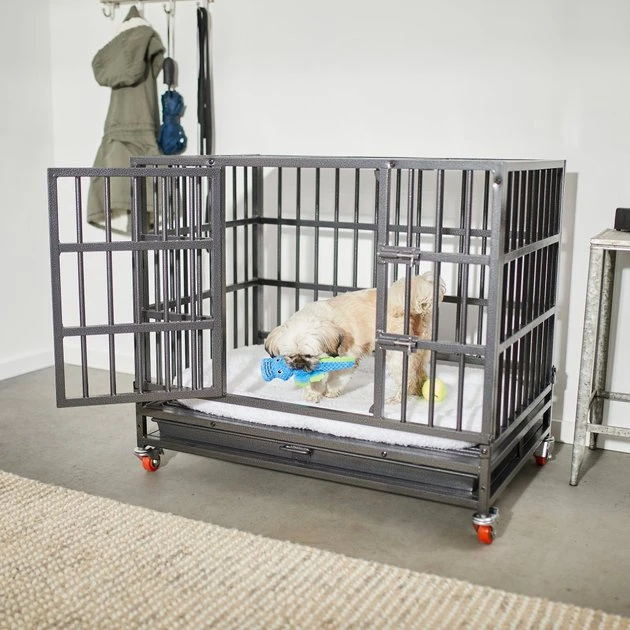 Frisco Ultimate Foldable & Stackable Heavy Duty Steel Metal Single Door Dog Crate, Med: 37-in L x 25.12-in W x 32.76-in H Frisco Ultimate Foldable & Stackable Heavy Duty Steel Metal Single Door Dog Crate -Frisco Sales 2024 280102 MAIN. SY630 V1632851483