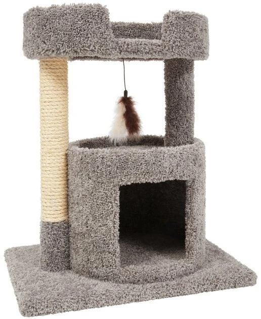 Frisco 27-in Real Carpet Cat Tree with Condo and Oval Perch 6 Frisco 27-in Real Carpet Cat Tree with Condo and Oval Perch - Image 4