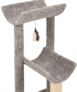 Frisco 40-in Real Carpet Tri-post Cat Tree, Gray -Frisco Sales 2024 282753 PT3. SY630 V1621949084