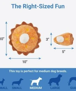 Frisco Grandma Sophie's Pumpkin Pie 2-in-1 Plush Squeaky Dog Toy -Frisco Sales 2024 285607 PT2. SY630 V1633969286