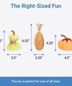 Frisco Fall Harvest Plush Cat Toy with Catnip, 3 count -Frisco Sales 2024 285655 PT1. SY630 V1633969281