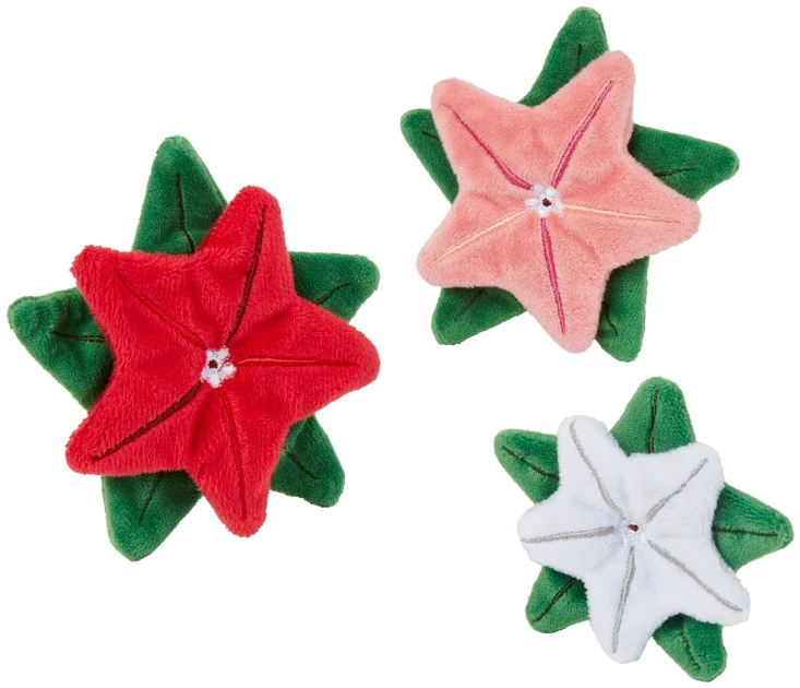 Frisco Flowers Plush Cat Toy with Catnip, 3 count 3 Frisco Flowers Plush Cat Toy with Catnip, 3 count