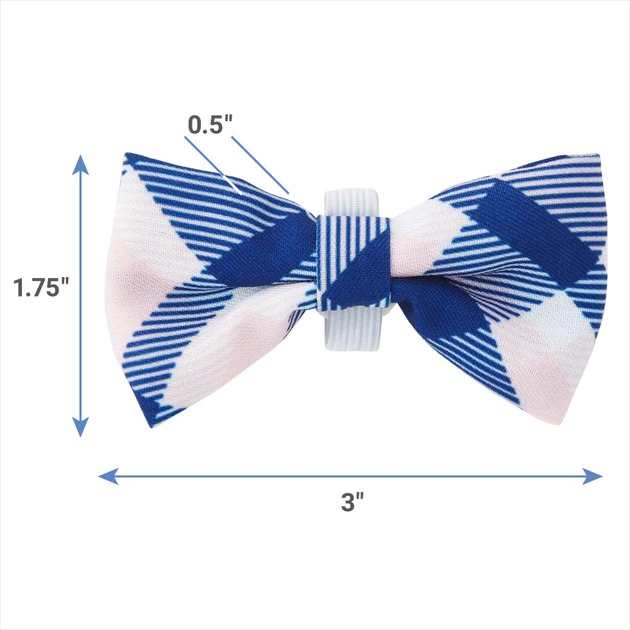 Frisco Fashion Bow, Pink Plaid 4 Frisco Fashion Bow, Pink Plaid - Image 2