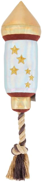 Frisco Firework Plush with Rope Squeaky Dog Toy 3 Frisco Firework Plush with Rope Squeaky Dog Toy