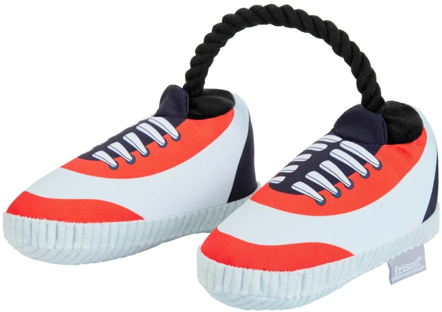 Frisco Running Shoes Plush with Rope Dog Toy 3 Frisco Running Shoes Plush with Rope Dog Toy