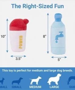 Frisco Protein & Water Bottle Cruncher Dog Toy, 2 count -Frisco Sales 2024 288927 PT1. SY630 V1640722583