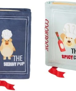 Frisco Cookbooks Plush Squeaky Dog Toy, 2 count