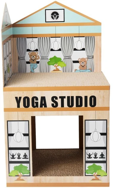 Frisco Yoga Studio Cardboard Cat House, 2-Story 5 Frisco Yoga Studio Cardboard Cat House, 2-Story - Image 3