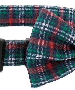 Frisco Festive Plaid Dog Collar with Removeable Plaid Bow