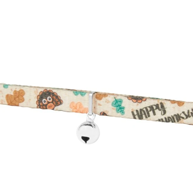 Frisco Thanksgiving Turkey Cat Collar, 8-12 Inches, 3/8-in wide 4 Frisco Thanksgiving Turkey Cat Collar, 8-12 Inches, 3/8-in wide - Image 2